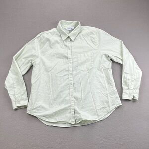 Old Navy The Classic Shirt Women’s Large Button Up Blouse Succulent Green Cotton